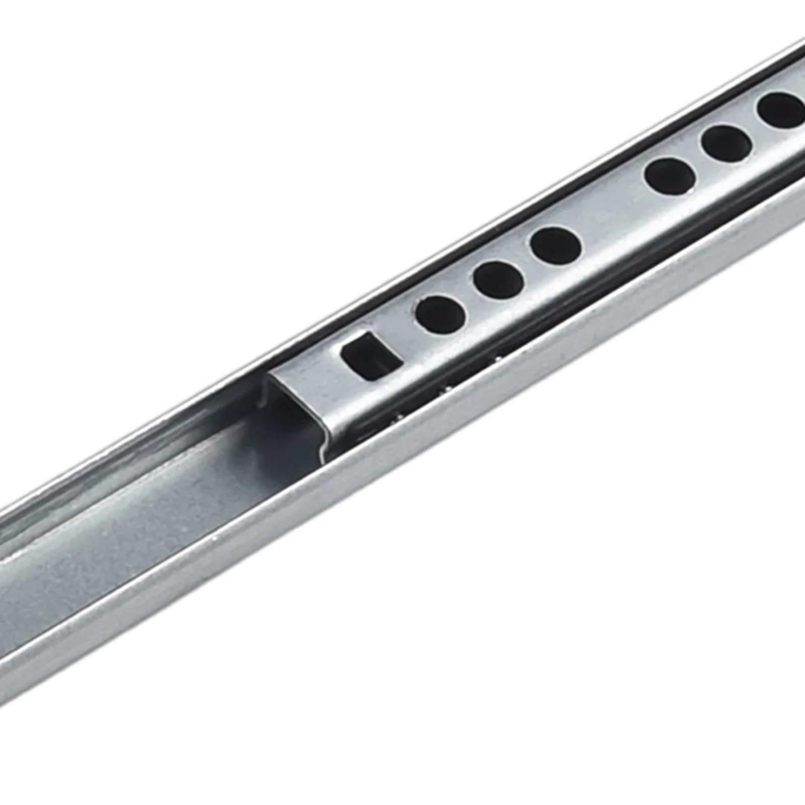 Guide Per Cassetti 2PCS Drawer Steel Ball Rail Slides Balls Guide Two Sections 17mm Wide Fold Furniture Hardware Fittings Per Cucina(16 inch)