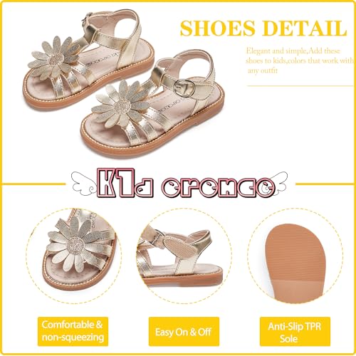Image of Kiderence Toddler Girls Sandals Little Girls Kids Summer Shoes Toddler Sandals
