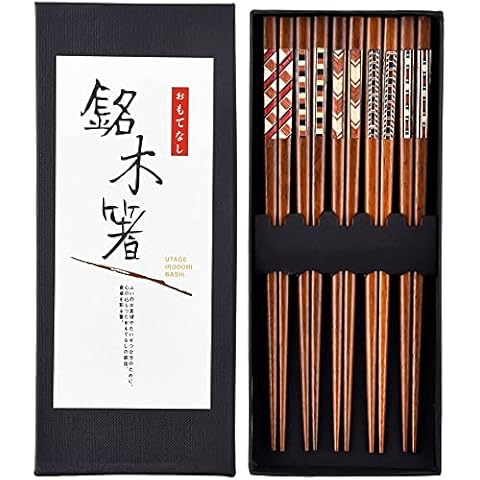HAUTOCO Reusable Natural Wood Chopsticks Set Cover