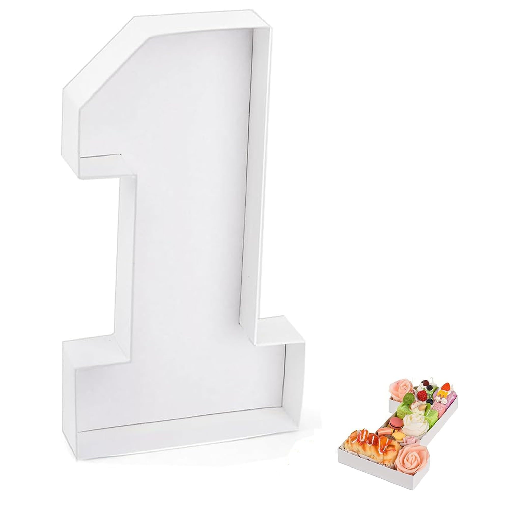Photo 1 of LHCHGEN 10" Fillable Cardboard Number Charcuterie Cardboard Boxes,Cardboard Number Tray,Charcuterie Boxes Birthday Decorations Birthday Gifts White (white,1)