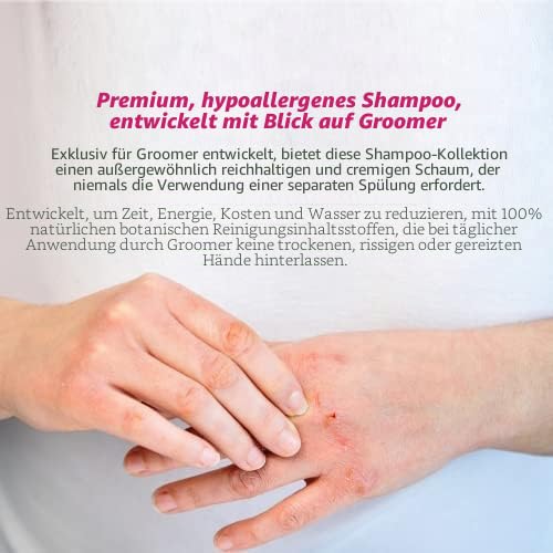 HYPONIC Grooming Artist Shampoo – Hypoallergenes Haustier-Shampoo für Fellpfleger (Tiefenreinigung und Volumen 1.500 ml)