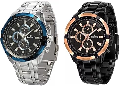 SWISSTYLE Round Dial Men Watch - SS-6620BLU-6612BLK