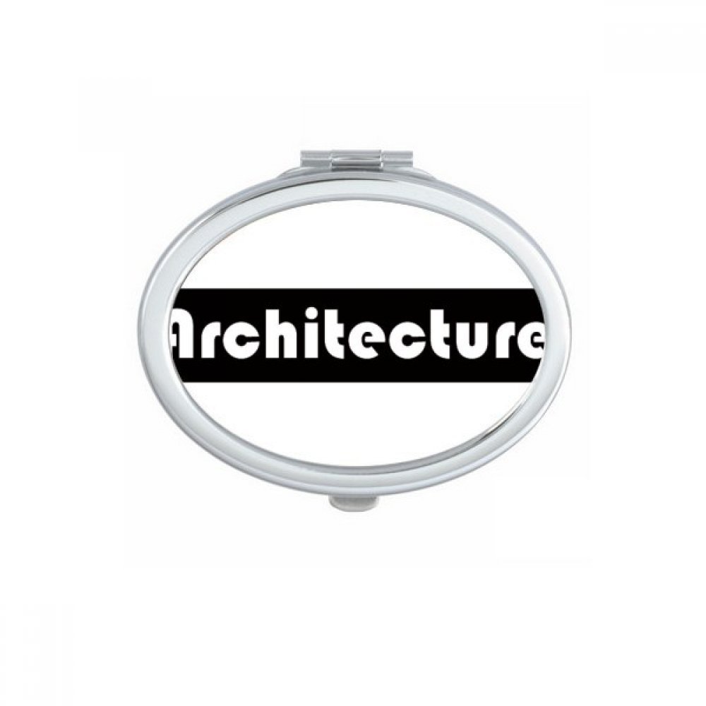 Miroir de poche élégant au motif Architecture Rouge, accessoire de maquillage de qualité