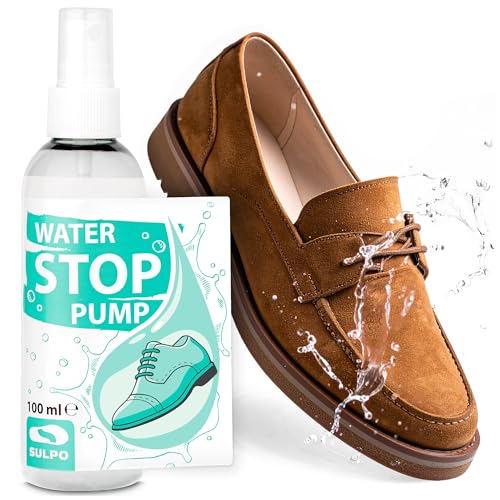 SULPO Spray impermeabilizante para zapatos, respetuoso con el medio ambiente, para textiles y cuero, para zapatillas de deporte, ropa de exterior, accesorios para niños y mascotas, 100 ml