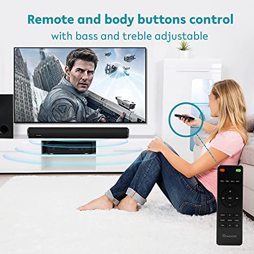 Wohome Sound Bar,2.1 Channel Tv Soundbar With Subwoofer,Dsp Technology,Led Display,110Db Wired & Wireless 5.0 Bluetooth Speaker,Built-In 4 Speakers,Optical/Aux/Coaxial/Usb,Wall Mountable Model S99 #TOP1