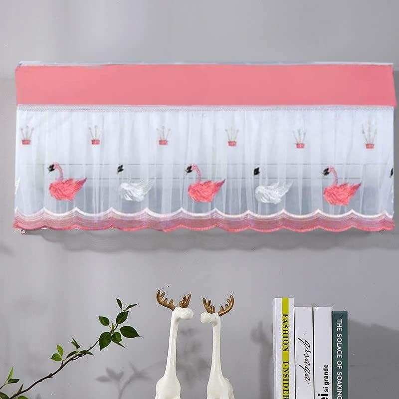Image of Premium Work Indoor AC Dust Protection Cover Designer Summer Ac Cover for 1.5 Ton (38 X 12 X 9 inch ) (PINK DUCK 1.5)