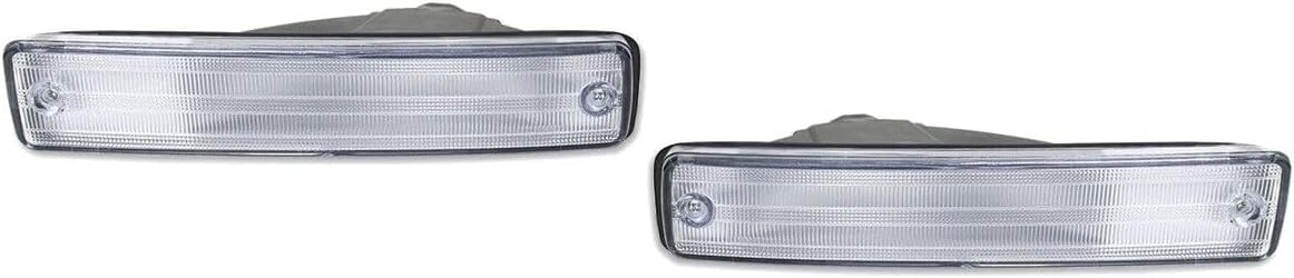 JDM Chrome/Clear Front Bumper Turn Signal Lights Cr-X Black ABS Housing 1990-1991 for Honda for CRX Base/HF/Si 1990-1991 Smooth RB-288CH 33300-SH2-A03