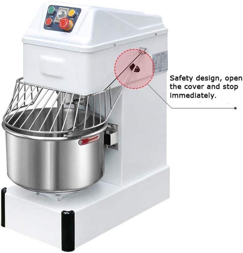Commercial Dough Mixer Food Mixer 21QT Stand Mixer Dough Kneading Machine Electric Food Mixer Spiral Mixers Stand Mixer Double-speed 110V 1.5KW