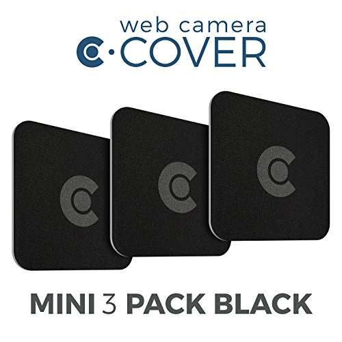 C-Cover: Mini 3 Pack Black – Webcam Cover/Web Camera Cover for Laptops, Macbooks, iPads, Tablets and PCs.