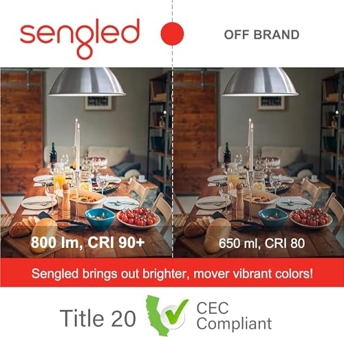 Sengled WiFi Light Bulb - Smart Bulbs That is Compatible with Google Assistant, A19 Daylight (5000K) - No Hub Required, 800LM 60W High CRI)60 Equivalent, 4 Count (Pack of 1) by Sengled - Image 2