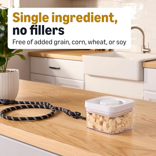 Amazon Brand - WAG Dog Treats Freeze Dried Raw Single Ingredient Chicken Breast, High Protein, Healthy Training Treats or Meal Topper for all Dogs, Grain-Free, 3 Oz (Pack of 1)