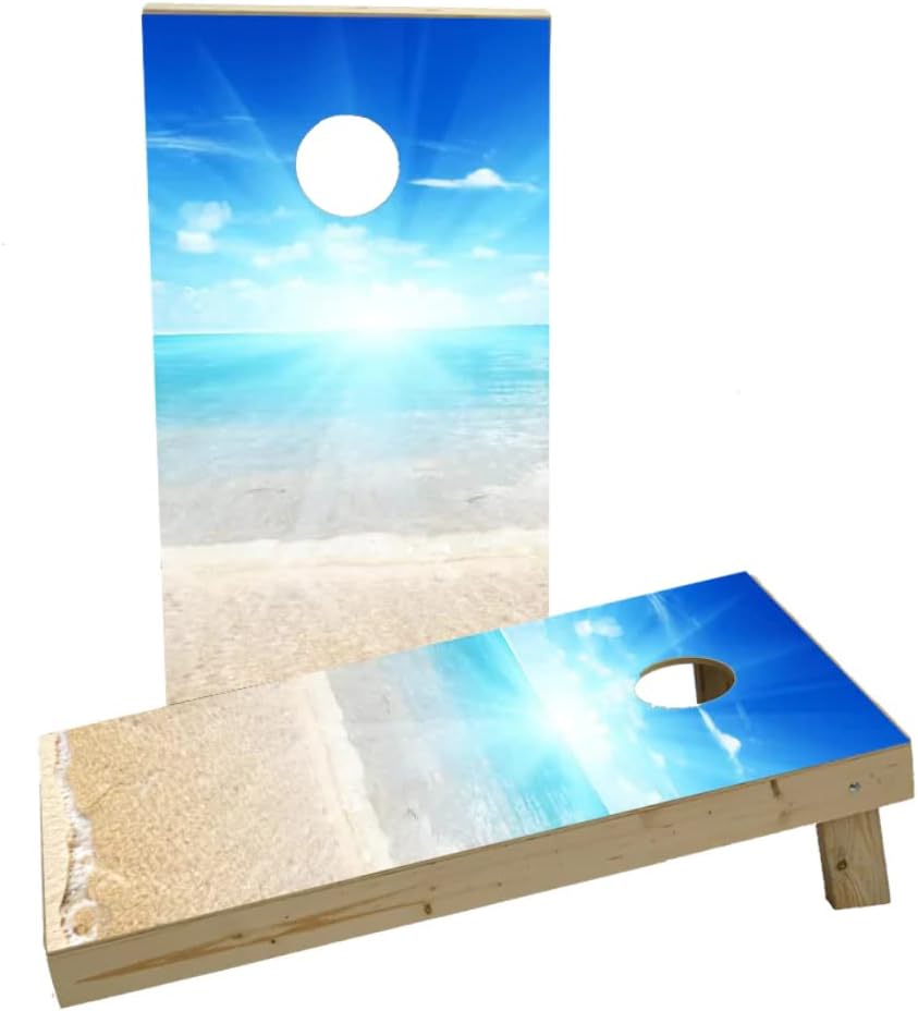 Beach Sun Custom Cornhole Board Game Set