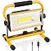Produktbild LED Arbeitsleuchte Wiederaufladbare, 100W 13200MAh Superhelle AKKU LED Baustrahler Flutlicht für Stromausfällen, Werkstatt, Baustelle, IP65 Wasserdicht (Gold)