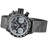 Konigswerk Men's Watch Black Bracelet Black Dial Chronograph AQ100120G