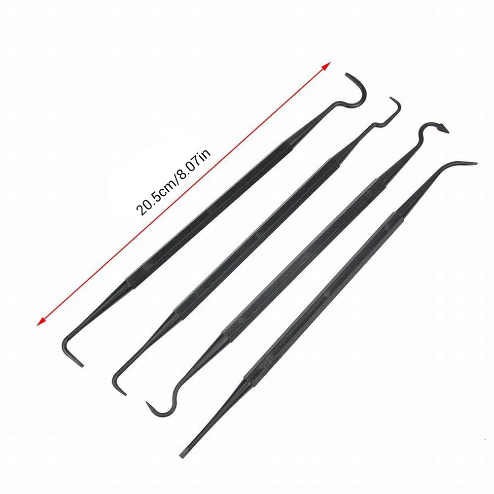Kikumi Kit Universal de Limpieza de Armas 3pcs Cepillo de Alambre de Acero y 4pcs Nylon Pick Accesorios Tácticos de Armas Tácticas Herramienta de Limpieza (Negro)