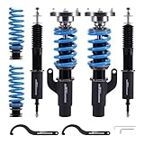 maXpeedingrods Coilover for BMW 3 Series E90 E92 AWD 2006-2011, 24 Levels Damper Adjustable Coilovers Suspension Kit Strut, Height Adjustable T6 Upgraded Lowering Kits Blue