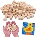 1/2 Inch Wood Craft Cubes - Pack of 200 Unfinished Wood Blocks