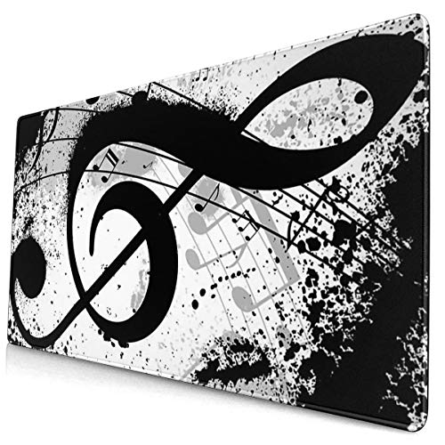 Tapis de souris de jeu étendu avec bords cousus Grand tapis de souris avec tissu texturé de qualité supérieure Base en caoutchouc antidérapant, tapis de bureau pour joueur, bureau, maison