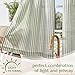 jinchan Striped Linen Kitchen Curtains 30 Inches Length Tier Curtains Farmhouse Modern Cafe Style Small Window Treatments Airy Light Filtering Rod Pocket for Living Room Bathroom 2 Panels Sage Green