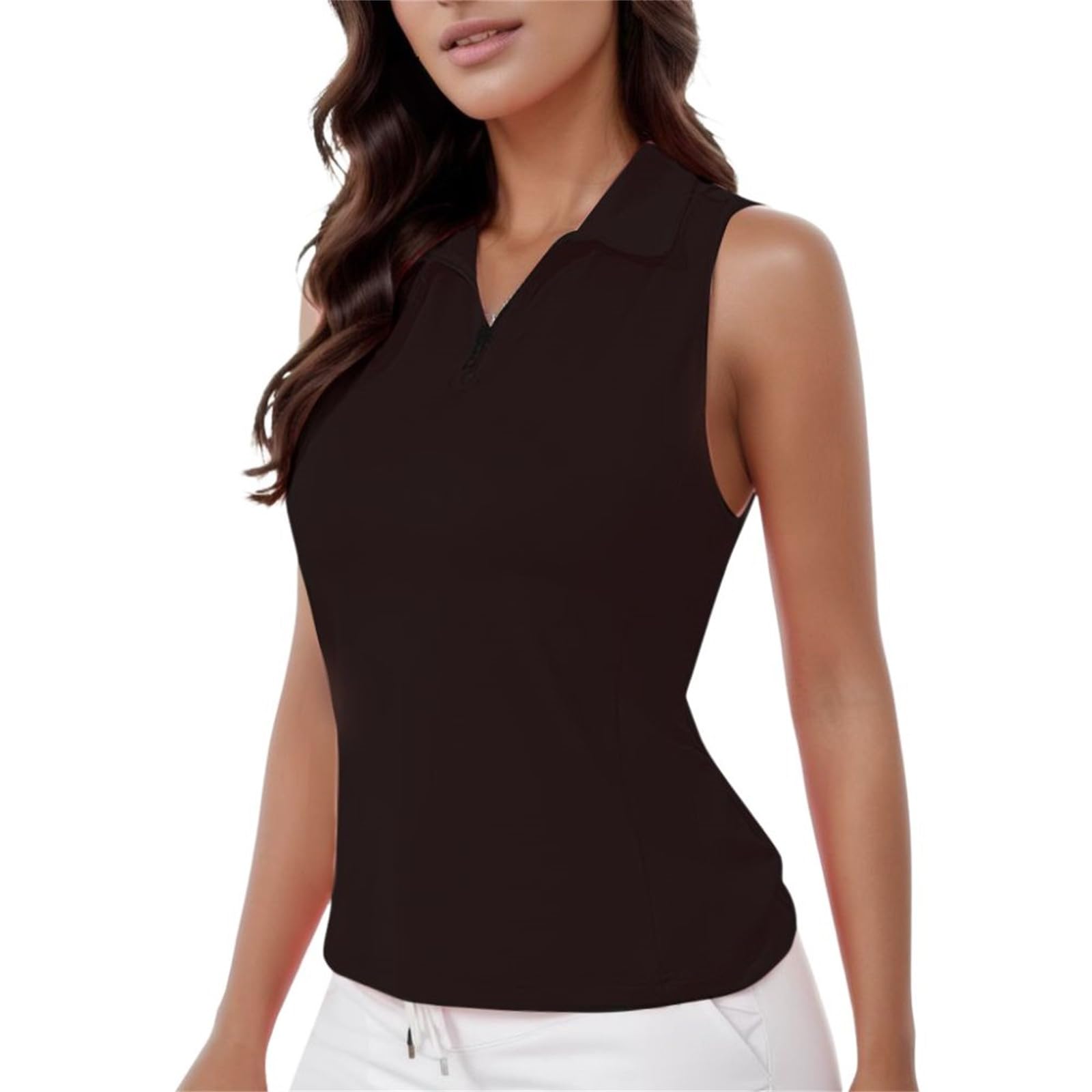 Amazon | [Foreted] テニスシャツ レディース ノースリーブ