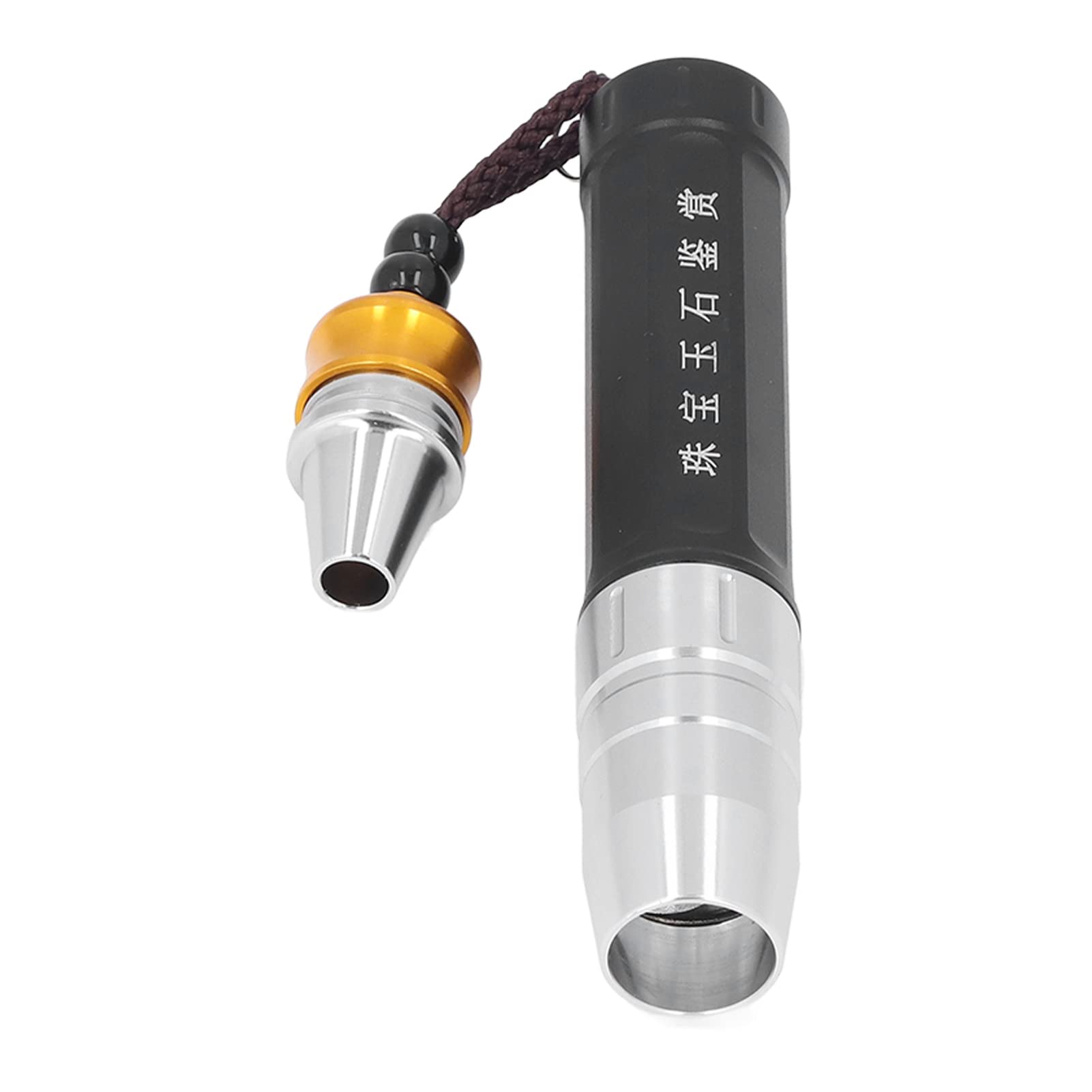 Torcia LED 3 Colori Per Identificazione Pietre Preziose | 365nm UV + Bianca + Gialla | Base Di Ricarica USB | Scala Integrata 55mm - 2