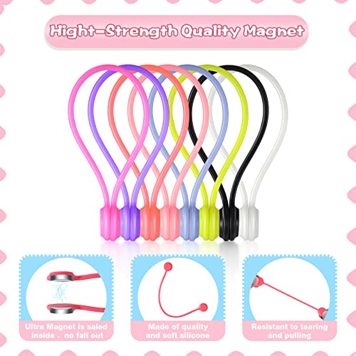 Serre-câbles magnétiques réutilisables en silicone souple - 4