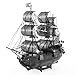 Metal Earth Puzzle 3D Black Pearl Ship Pirates of The Caribbean Metal Puzzle Model Kits for Adults Moderate Level 14.61 X 4.45 X 11.43 Cm
