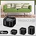 Ecally 16 Pack Furniture Risers Adjustable Bed Risers Desk Leg Risers 1.38" Stackable Heavy Duty Bed Lifts Risers Square Bed Raising Blocks for Mattress Table Leg Desk Chair Couch Sofa Dorm (Black)