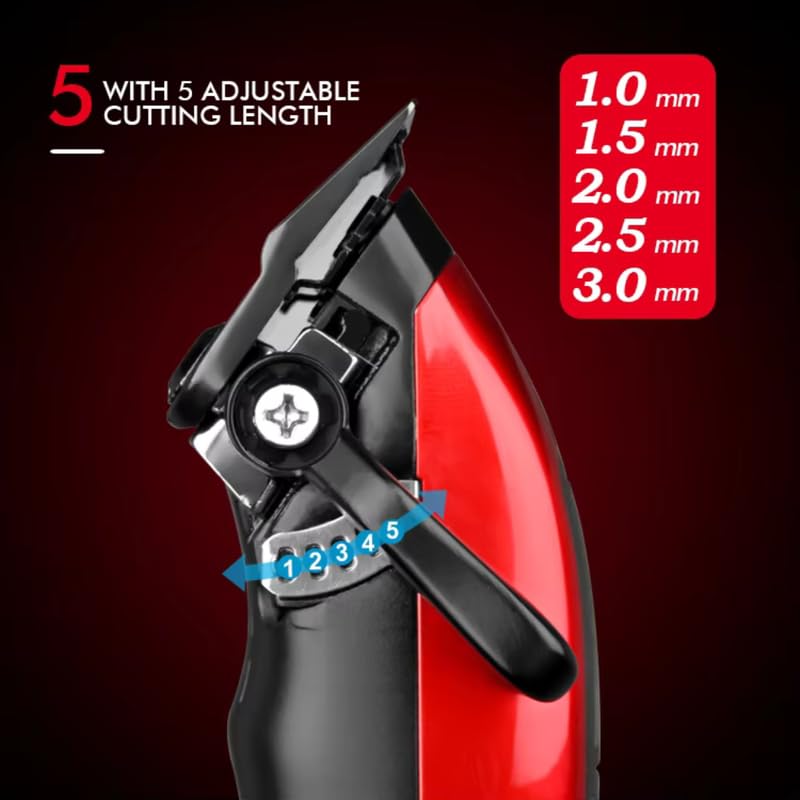 Image of WMARK NG-X1 Ultra Premium Professional 10000 Rpm Magnetic Maglev Motor 0 Gapped Hair Clipper High Precision Fade Blade With DLC Process 6 Guide Comb Taper Lever Charging Pod & Stand, Model 35