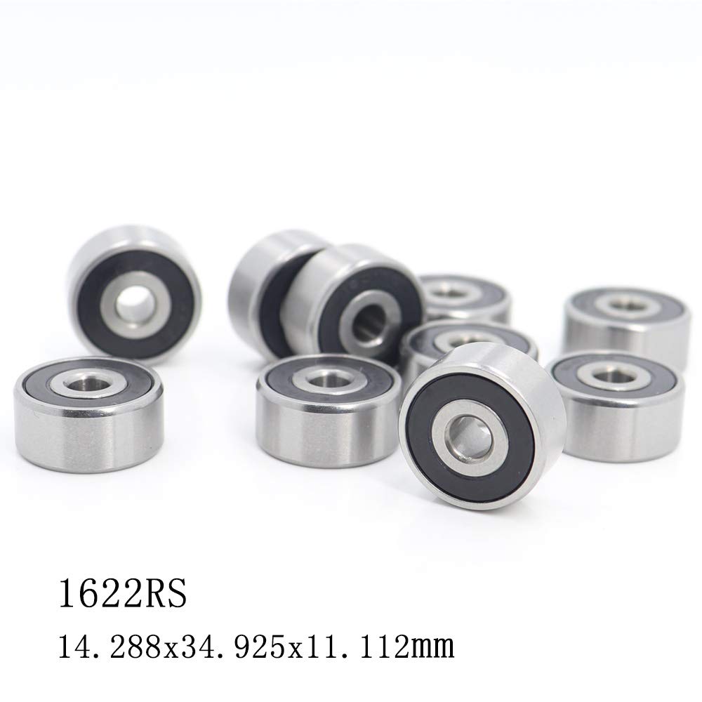 Ttanga. 1622 2RS ABEC-1 Łożysko (10 sztuk) 9/16 "X1 3/8" X7 / 16 "Calowe łożyska kulkowe 1622rs