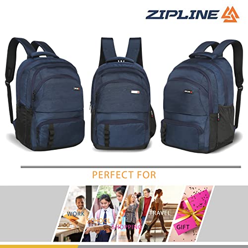 Image of Zipline 35 Ltr, 19 inch Grey Laptop Backpack for Men & Women college girls boys fits 15.6 inch laptop macbook pro /tablet polyester Airline carry-on size
