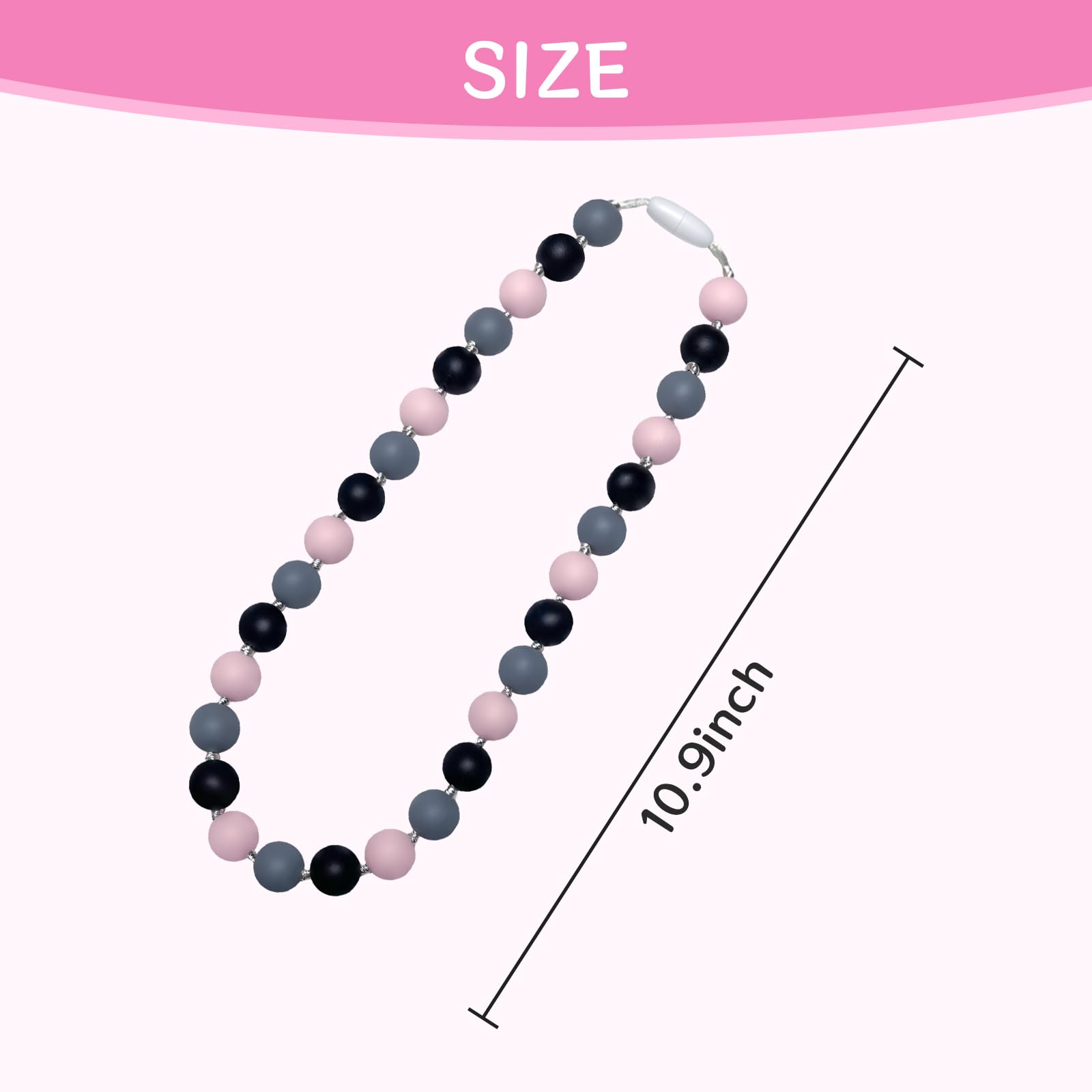 RUIOMII Silicone Sensory Chew Necklace, Chew Necklaces - Image 2