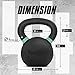 Yes4All Color Code Cast Iron Powder Coated Kettlebell with Large Handle & Flat Base, H - Green - 20 KG / 44 LB
