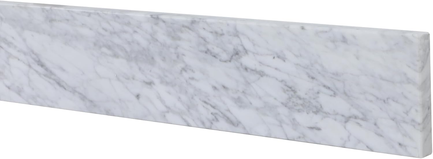 42" Backsplash, Traditional Style, Carrara White