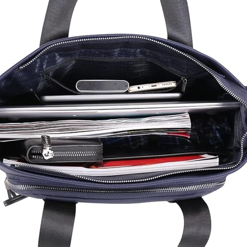 Men’s Business Briefcase, Waterproof Leather Crossbody Messenger Bag with Adjustable Shoulder Strap2