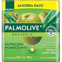 Jabon de Tocador Palmolive Naturals Aloe y Oliva en Barra, 100 g, 3 Piezas