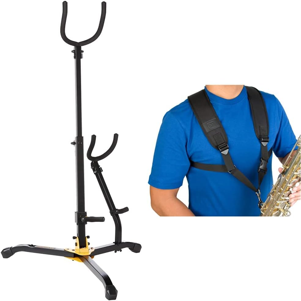 Hercules DS536B Baritone and Alto/Tenor Sax Stand & Pro Tec