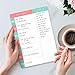 Daily Planner - Undated 2025 Planner Plus To Do List – Teal/Orange Magnetic Weekly Task list organizer and Day Notepad - Agenda Organizer for College Student, Office or Home