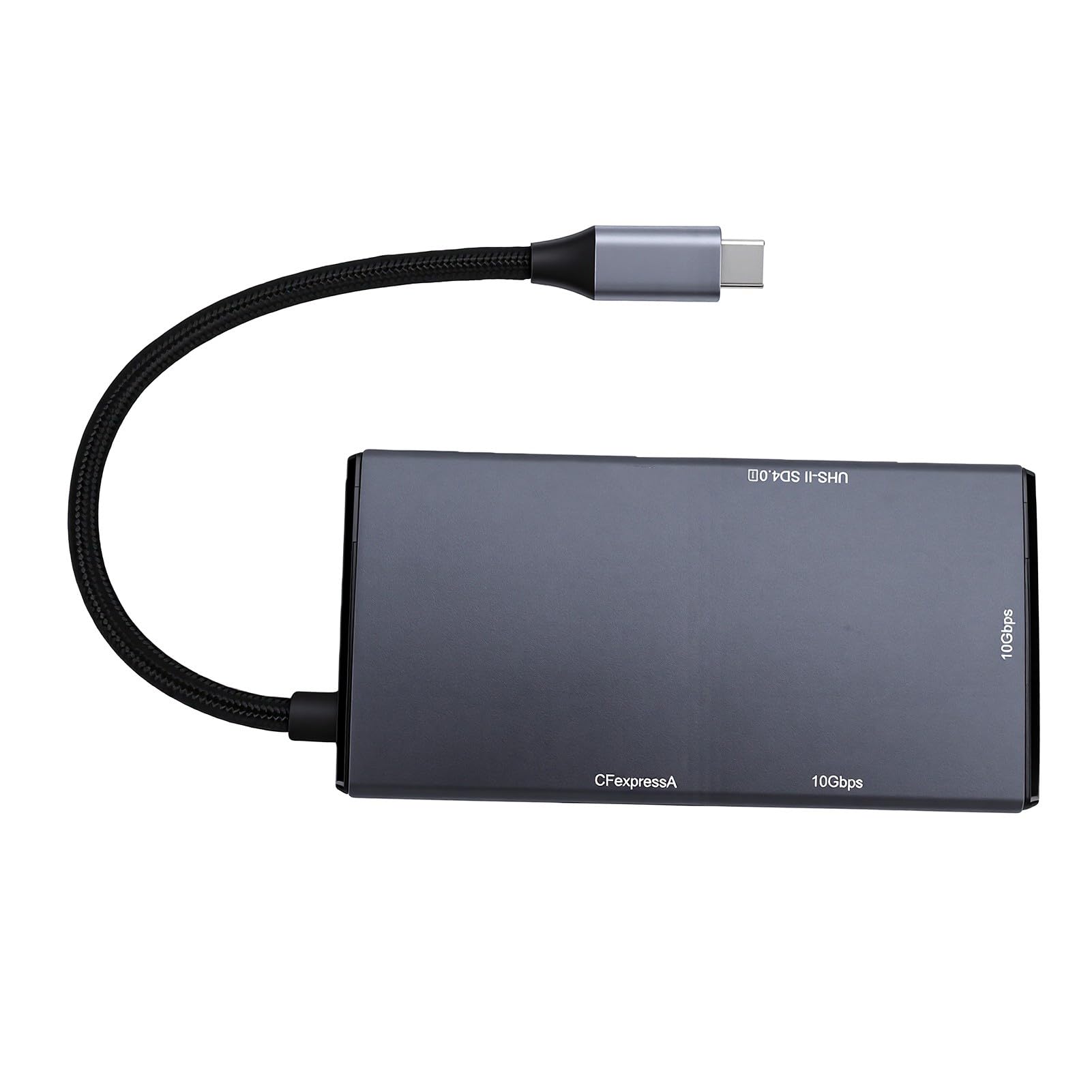 Fabater Adaptador Multipuerto Hub USB C con Lector de Tarjetas 5 en 1 para Uso Simultáneo, Concentrador de Aluminio Duradero para Creadores de Contenido Profesionales