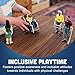 Creative Minds Marvel Education Diverse Abilities Toy Figure Set for Kids Ages 3+, Set of 6 Inclusive Toy Figurines with Wheelchairs, Canes, and More, Multicolor