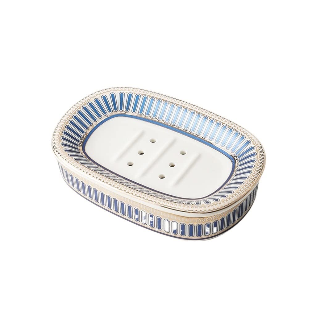 UNNS Ociekanie mydelniczki w stylu nordyckim ceramiczne mydelniczka odpływ mydelniczka wewnętrzna umywalka łazienka kuchnia dwuwarstwowa mydelniczka prosty mydelniczka (kolor: E)