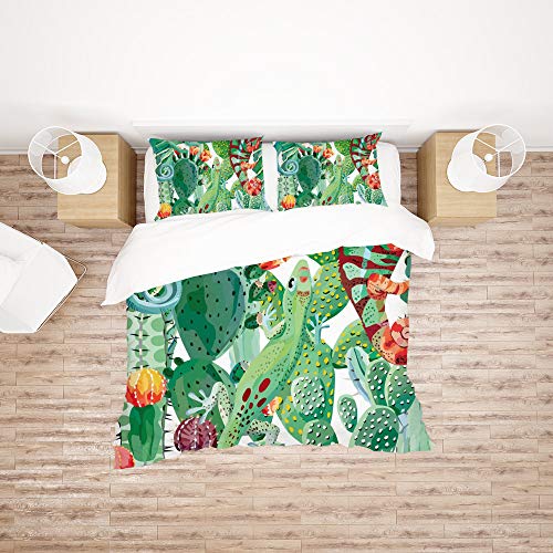 Housse de couette lit King toutes saisons en polyester imprimé léger et confortable - 2