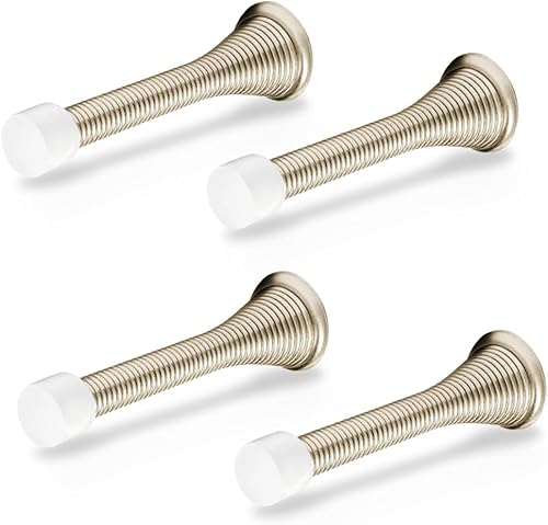 Topes de pared para puerta, protectores de pared, topes de puerta para pared, tope de puerta de resorte de 3-14 pulgadas, paquete de 4 topes de
