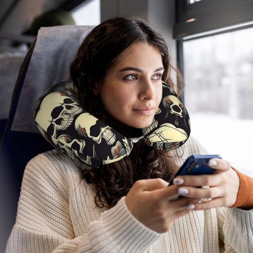 Almohada para Viaje de Espuma viscoelástica con funda negra miniatura 6