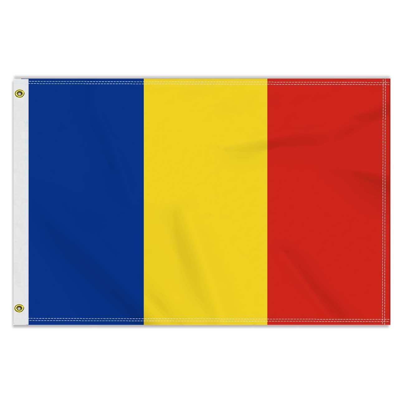 2×3 FT Chad Flag, Medium 60×90 CM 150D Chadian Outdoor Banner,Decor Garden With Brass Gromment