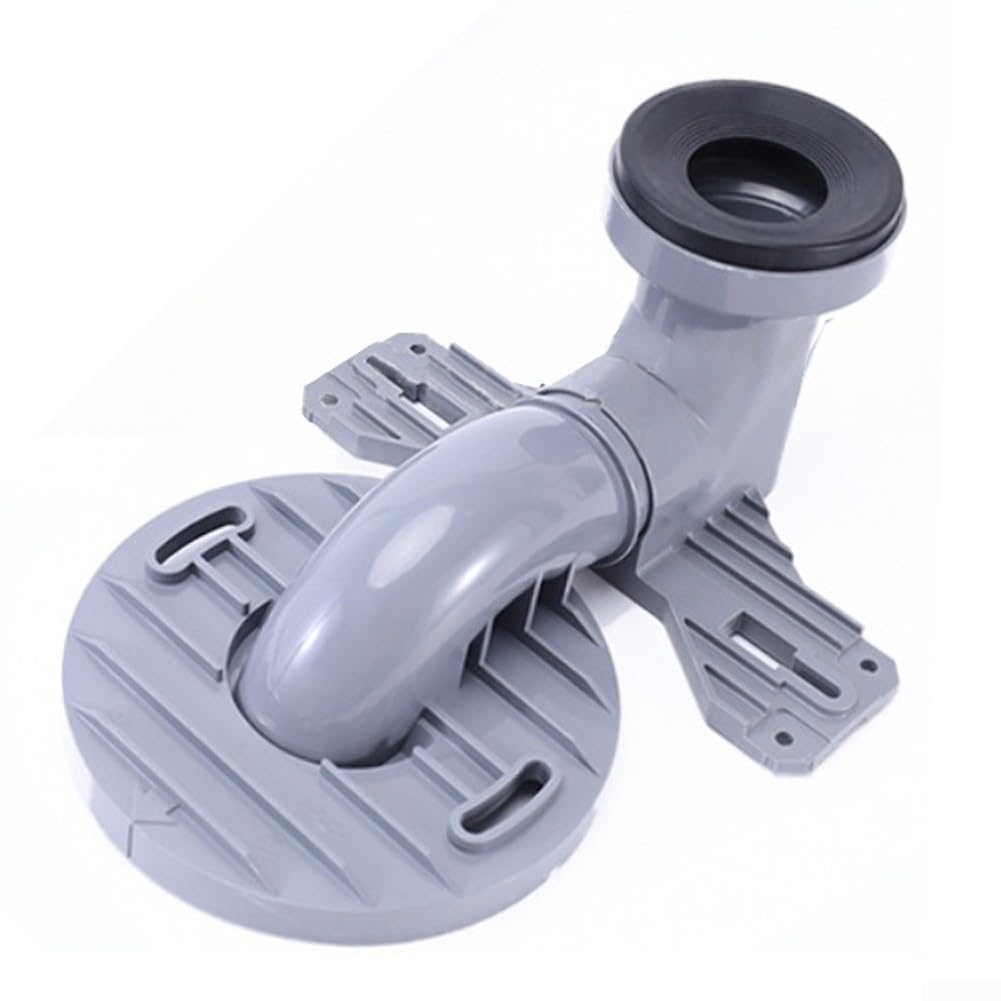 Tuyau de toilette anti fuite gris en ABS avec bague d'étanchéité haute performance