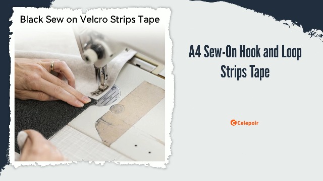 Celepoir 4 Paires A4 Scratch à Coudre, 20x30cm Bande Auto-Agrippante Noir, Scratch à Coudre Pour Tissus, Moustiquaire, Textiles, Vêtements, Coussins & Peintures Murales