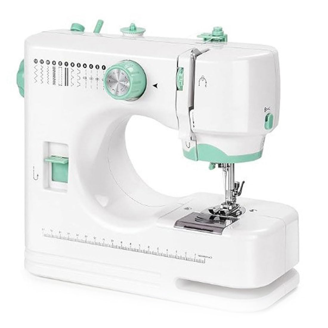 FBJAMZ Portable Electric Sewing Machine,for Beginners, Handheld Compact Design, 12 Stitch Patterns,Foot Pedal, Ideal for Home Projects Gifts
