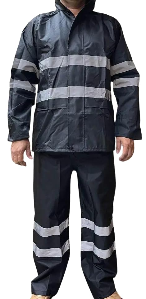 Safety Rain-suit, Rain Jacket With Hoodie and Rain Pants