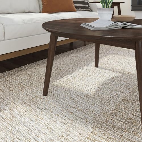 Plank+Beam Mid Century Modern Coffee Table, 36 Inch Wood Coffee Tables for Living Room, Round Center Table, Cocktail Table for Small Spaces, Walnut